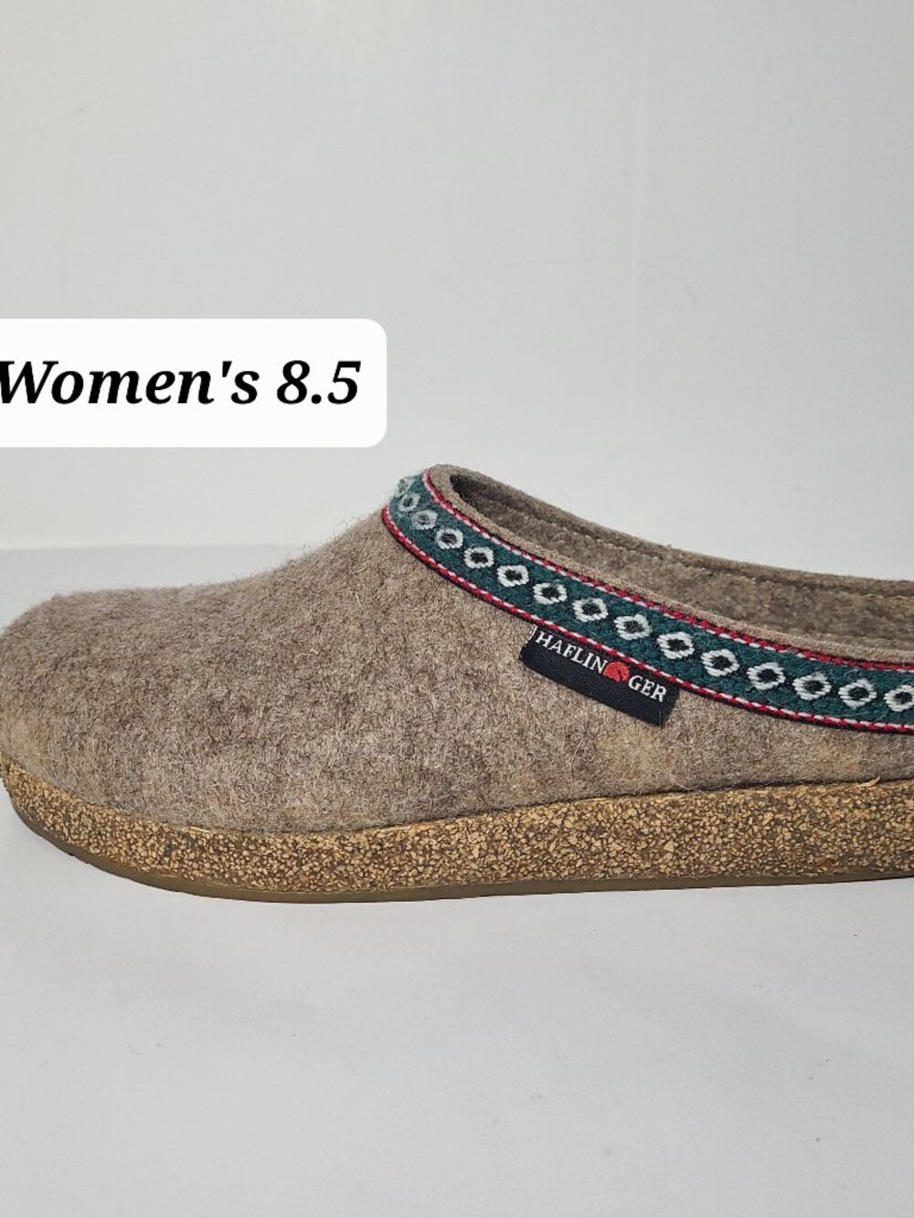 Haflinger Pure New Wool Brown/Green/Red Clogs Women's Size 39 EU (US 8.5)